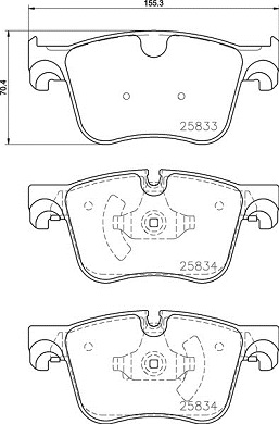 A.B.S. P 61 127 BREMBO BREMSBELÄGE, RICHTUNGSGEBUNDEN Bremsbelagsatz, Scheibenbremse
